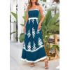 imagePRETTYGARDEN Summer Dress for Women 2026 Floral Sundress Spaghetti Strap Flowy Beach Vacation Boho Maxi DressesLake Blue White Floral