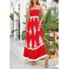 imagePRETTYGARDEN Summer Dress for Women 2026 Floral Sundress Spaghetti Strap Flowy Beach Vacation Boho Maxi DressesRed White Floral