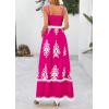 imagePRETTYGARDEN Summer Dress for Women 2026 Floral Sundress Spaghetti Strap Flowy Beach Vacation Boho Maxi DressesRose Red White Floral