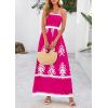 imagePRETTYGARDEN Summer Dress for Women 2026 Floral Sundress Spaghetti Strap Flowy Beach Vacation Boho Maxi DressesRose Red White Floral