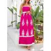 imagePRETTYGARDEN Summer Dress for Women 2026 Floral Sundress Spaghetti Strap Flowy Beach Vacation Boho Maxi DressesRose Red White Floral