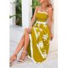 imagePRETTYGARDEN Summer Dress for Women 2026 Floral Sundress Spaghetti Strap Flowy Beach Vacation Boho Maxi DressesTurmeric White Floral