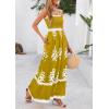 imagePRETTYGARDEN Summer Dress for Women 2026 Floral Sundress Spaghetti Strap Flowy Beach Vacation Boho Maxi DressesTurmeric White Floral