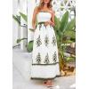 imagePRETTYGARDEN Summer Dress for Women 2026 Floral Sundress Spaghetti Strap Flowy Beach Vacation Boho Maxi DressesWhite Army Green Floral