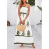 imagePRETTYGARDEN Summer Dress for Women 2026 Floral Sundress Spaghetti Strap Flowy Beach Vacation Boho Maxi DressesWhite Army Green Floral