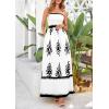 imagePRETTYGARDEN Summer Dress for Women 2026 Floral Sundress Spaghetti Strap Flowy Beach Vacation Boho Maxi DressesWhite Black Floral