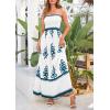 imagePRETTYGARDEN Summer Dress for Women 2026 Floral Sundress Spaghetti Strap Flowy Beach Vacation Boho Maxi DressesWhite Lake Blue Floral