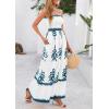 imagePRETTYGARDEN Summer Dress for Women 2026 Floral Sundress Spaghetti Strap Flowy Beach Vacation Boho Maxi DressesWhite Lake Blue Floral
