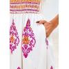 imagePRETTYGARDEN Summer Dress for Women 2026 Floral Sundress Spaghetti Strap Flowy Beach Vacation Boho Maxi DressesWhite Rose Red Floral