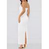 imagePRETTYGARDEN Summer Dresses for Women 2026 Lace Floral Bodycon Semi Formal Party Wedding Guest Boho Maxi DressWhite