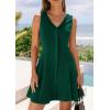 imagePRETTYGARDEN Sundresses for Women 2026 Casual Short Summer Dresses Sleeveless V Neck Tank A Line Spring Beach Vacation DressDark Green