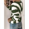 imagePRETTYGARDEN Sweaters for Women 2026 Long Sleeve Striped Knitted V Neck Pullover Jumper Tops Fall Outfits Fashion ClothingStriped Army Green