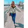 imagePRETTYGARDEN Sweaters for Women 2026 Long Sleeve Striped Knitted V Neck Pullover Jumper Tops Fall Outfits Fashion ClothingStriped Army Green