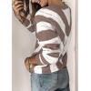 imagePRETTYGARDEN Sweaters for Women 2026 Long Sleeve Striped Knitted V Neck Pullover Jumper Tops Fall Outfits Fashion ClothingStriped Camel