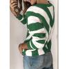imagePRETTYGARDEN Sweaters for Women 2026 Long Sleeve Striped Knitted V Neck Pullover Jumper Tops Fall Outfits Fashion ClothingStriped Green