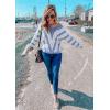imagePRETTYGARDEN Sweaters for Women 2026 Long Sleeve Striped Knitted V Neck Pullover Jumper Tops Fall Outfits Fashion ClothingStriped Sky Blue