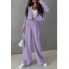 imagePRETTYGARDEN Teacher Outfits for Women Trendy Work Office Corporate Two Piece Matching Suit Set Light PurpleSmall