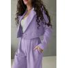 imagePRETTYGARDEN Teacher Outfits for Women Trendy Work Office Corporate Two Piece Matching Suit Set Light PurpleSmall
