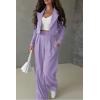 imagePRETTYGARDEN Teacher Outfits for Women Trendy Work Office Corporate Two Piece Matching Suit Set Light PurpleSmall