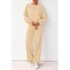 imagePRETTYGARDEN Women 2 Piece Outfits 2026 Spring Sweatsuits Crewneck Sweatshirt Wide Leg Sweatpants Lounge Sets TracksuitApricot