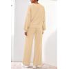 imagePRETTYGARDEN Women 2 Piece Outfits 2026 Spring Sweatsuits Crewneck Sweatshirt Wide Leg Sweatpants Lounge Sets TracksuitApricot