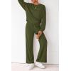 imagePRETTYGARDEN Women 2 Piece Outfits 2026 Spring Sweatsuits Crewneck Sweatshirt Wide Leg Sweatpants Lounge Sets TracksuitArmy Green