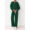imagePRETTYGARDEN Women 2 Piece Outfits 2026 Spring Sweatsuits Crewneck Sweatshirt Wide Leg Sweatpants Lounge Sets TracksuitDark Green
