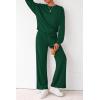 imagePRETTYGARDEN Women 2 Piece Outfits 2026 Spring Sweatsuits Crewneck Sweatshirt Wide Leg Sweatpants Lounge Sets TracksuitDark Green