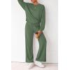 imagePRETTYGARDEN Women 2 Piece Outfits 2026 Spring Sweatsuits Crewneck Sweatshirt Wide Leg Sweatpants Lounge Sets TracksuitGreen