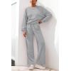 imagePRETTYGARDEN Women 2 Piece Outfits 2026 Spring Sweatsuits Crewneck Sweatshirt Wide Leg Sweatpants Lounge Sets TracksuitGrey