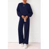 imagePRETTYGARDEN Women 2 Piece Outfits 2026 Spring Sweatsuits Crewneck Sweatshirt Wide Leg Sweatpants Lounge Sets TracksuitNavy Blue