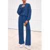 imagePRETTYGARDEN Women 2 Piece Outfits 2026 Spring Sweatsuits Crewneck Sweatshirt Wide Leg Sweatpants Lounge Sets TracksuitRoyal Blue