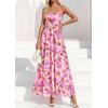 imagePRETTYGARDEN Women Strapless Maxi Dress 2026 Summer Floral Tube Top Ruched Beach Spring Wedding Guest Long DressesFloral Apricot Pink