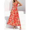 imagePRETTYGARDEN Women Strapless Maxi Dress 2026 Summer Floral Tube Top Ruched Beach Spring Wedding Guest Long DressesFloral Orange