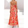 imagePRETTYGARDEN Women Strapless Maxi Dress 2026 Summer Floral Tube Top Ruched Beach Spring Wedding Guest Long DressesFloral Orange