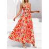 imagePRETTYGARDEN Women Strapless Maxi Dress 2026 Summer Floral Tube Top Ruched Beach Spring Wedding Guest Long DressesFloral Orange