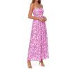 imagePRETTYGARDEN Women Strapless Maxi Dress 2026 Summer Floral Tube Top Ruched Beach Spring Wedding Guest Long DressesFloral Purple