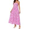imagePRETTYGARDEN Women Strapless Maxi Dress 2026 Summer Floral Tube Top Ruched Beach Spring Wedding Guest Long DressesFloral Purple
