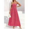 imagePRETTYGARDEN Women Strapless Maxi Dress 2026 Summer Floral Tube Top Ruched Beach Spring Wedding Guest Long DressesFloral Red