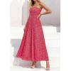 imagePRETTYGARDEN Women Strapless Maxi Dress 2026 Summer Floral Tube Top Ruched Beach Spring Wedding Guest Long DressesFloral Red