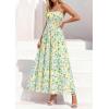 imagePRETTYGARDEN Women Strapless Maxi Dress 2026 Summer Floral Tube Top Ruched Beach Spring Wedding Guest Long DressesFloral White Light Green