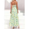 imagePRETTYGARDEN Women Strapless Maxi Dress 2026 Summer Floral Tube Top Ruched Beach Spring Wedding Guest Long DressesFloral White Light Green