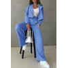 imagePRETTYGARDEN Womens 2 Piece Casual Outfits Cropped Blazer Jackets High Waisted Wide Leg Work Pants Suit Set