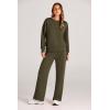 imagePRETTYGARDEN Womens 2 Piece Outfits 2026 Fall Long Sleeve Sweatshirt Wide Leg Pants Lounge Sets Winter Sweatsuits TracksuitArmy Green
