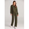 imagePRETTYGARDEN Womens 2 Piece Outfits 2026 Fall Long Sleeve Sweatshirt Wide Leg Pants Lounge Sets Winter Sweatsuits TracksuitArmy Green