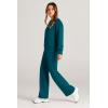imagePRETTYGARDEN Womens 2 Piece Outfits 2026 Fall Long Sleeve Sweatshirt Wide Leg Pants Lounge Sets Winter Sweatsuits TracksuitBlue Green