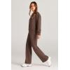 imagePRETTYGARDEN Womens 2 Piece Outfits 2026 Fall Long Sleeve Sweatshirt Wide Leg Pants Lounge Sets Winter Sweatsuits TracksuitBrown