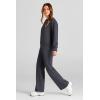 imagePRETTYGARDEN Womens 2 Piece Outfits 2026 Fall Long Sleeve Sweatshirt Wide Leg Pants Lounge Sets Winter Sweatsuits TracksuitDark Grey