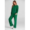 imagePRETTYGARDEN Womens 2 Piece Outfits 2026 Fall Long Sleeve Sweatshirt Wide Leg Pants Lounge Sets Winter Sweatsuits TracksuitGreen