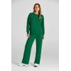 imagePRETTYGARDEN Womens 2 Piece Outfits 2026 Fall Long Sleeve Sweatshirt Wide Leg Pants Lounge Sets Winter Sweatsuits TracksuitGreen